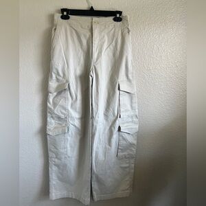 Womens Y2K Abercrombie & Fitch Casual Cargo Pants - Light Khaki 4